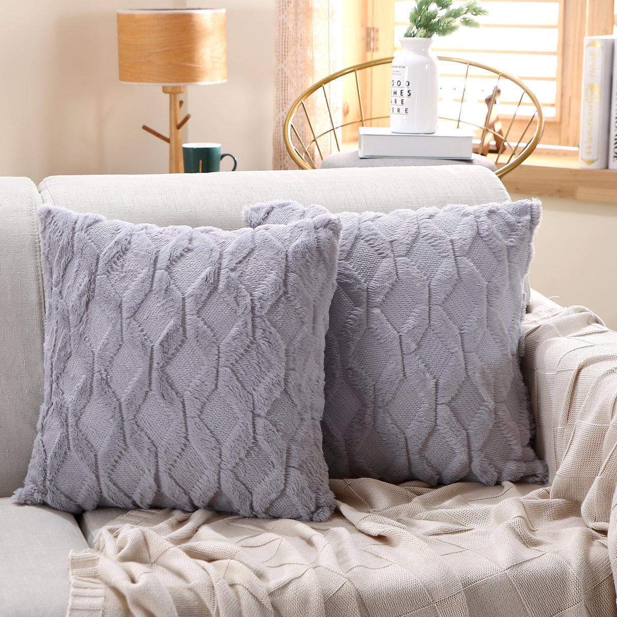 18"x18" Throw Pillow FULL set of cover and insert  Wide Variety of Colors reversable