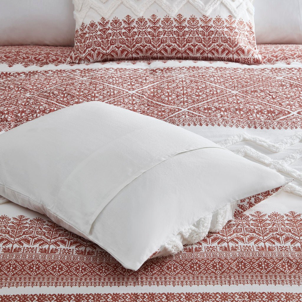 3 Piece Cotton Duvet Cover Set with Chenille Tufting - King/Cal King : 106W x 94L - Tuesday Morning - Comforters & Duvets