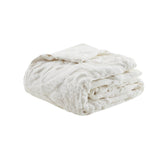 3 piece tufted cotton chenille damask duvet cover set king - off white - Tuesday Morning - Duvet Covers