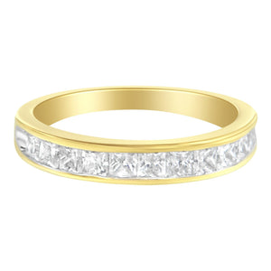 14KT Yellow Gold Diamond Channel Band Ring (1 cttw, H-I Color, SI2-I1 Clarity)
