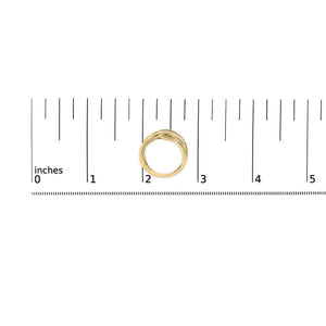 10K Yellow Gold Plated .925 Sterling Silver 1/10 Cttw Diamond Multi Row Crossover Ring Band (I-J Color, I1-I2 Clarity)