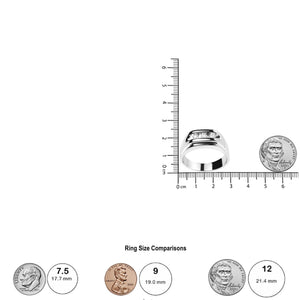 Men's .925 Sterling Silver 1/3 Cttw Diamond Channel Set 3 Stone Ring Band (I-J Color, I3 Clarity)