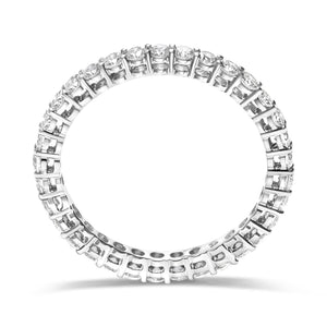 14K White Gold 1.00 Cttw Lab-Grown Diamond Shared Prong Set Eternity Band Ring (F-G Color, VS1-VS2)