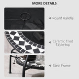 30 Outdoor Fire Pit Dining Table, 3 - in - 1 Round Wood Burning Fire Pit Bowl, Patio Ice Bucket with Storage Shelf, Spark Screen Cover - Tuesday Morning - Fire Pits