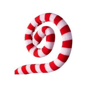 30" Peppermint Fabric Spiral Spray: Red & White