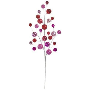 30" Pink and Red Ball Spray