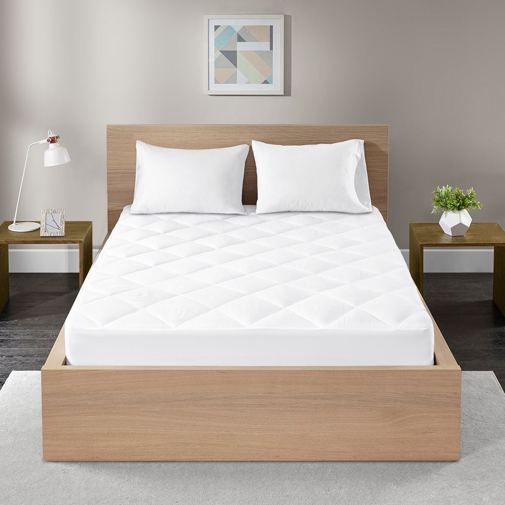300 thread count cotton sateen waterproof mattress pad - queen - Tuesday Morning - Mattress Pads