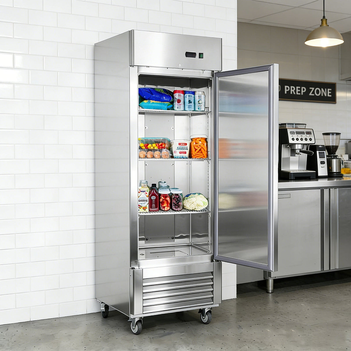 27" Commercial Refrigerator with Solid Door