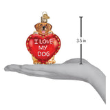 I Love My Dog Ornament by Old World Christmas