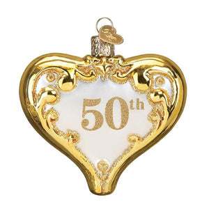 50th Anniversary Heart Ornament