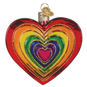 Rainbow Heart Ornament