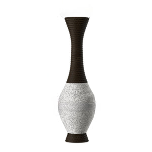 Tall Designer Floor Vase With Elegant 2 Tone