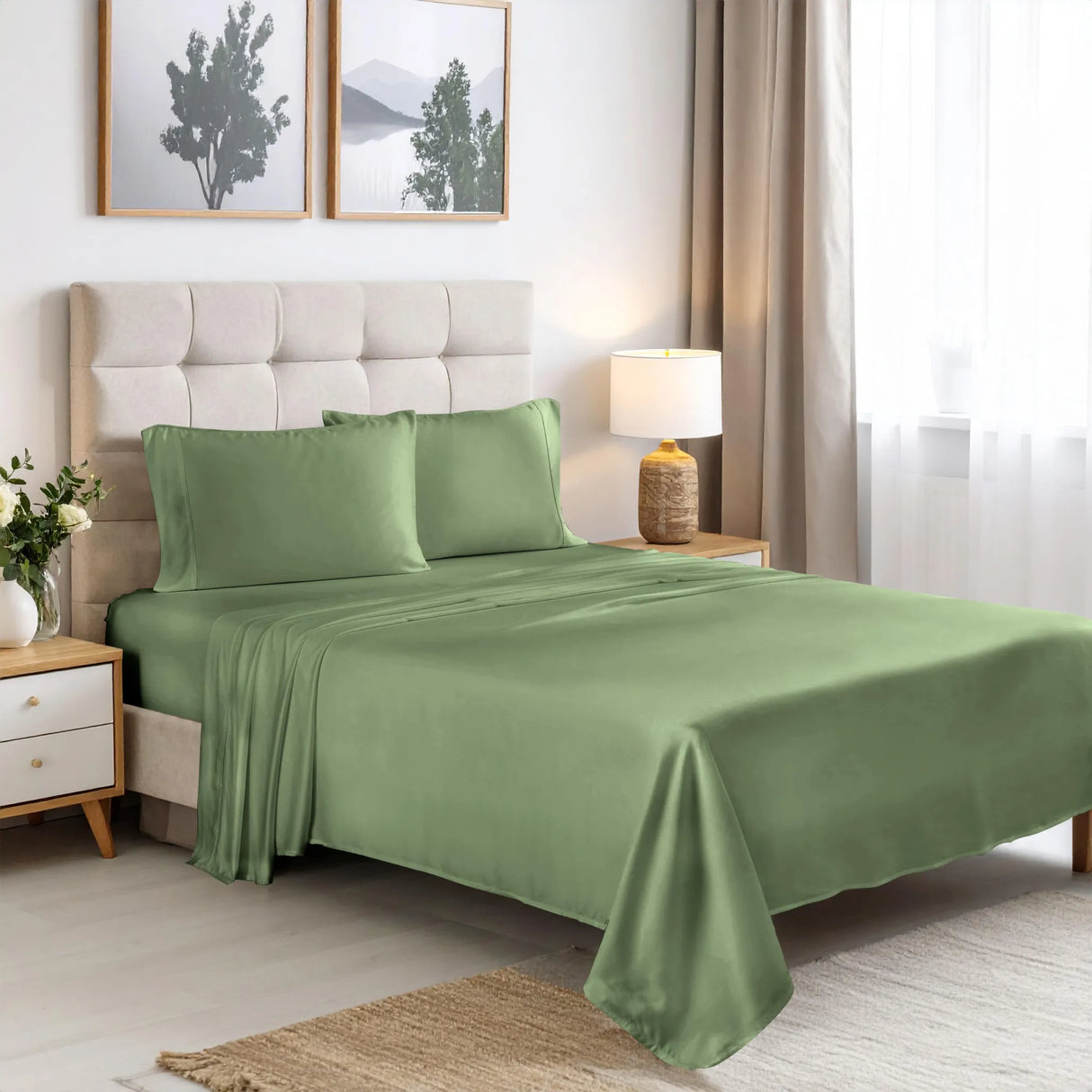 Rayon From Bamboo 300 Thread Count Solid Deep Pocket Sheet Set - Sheet Set by Superior Brand