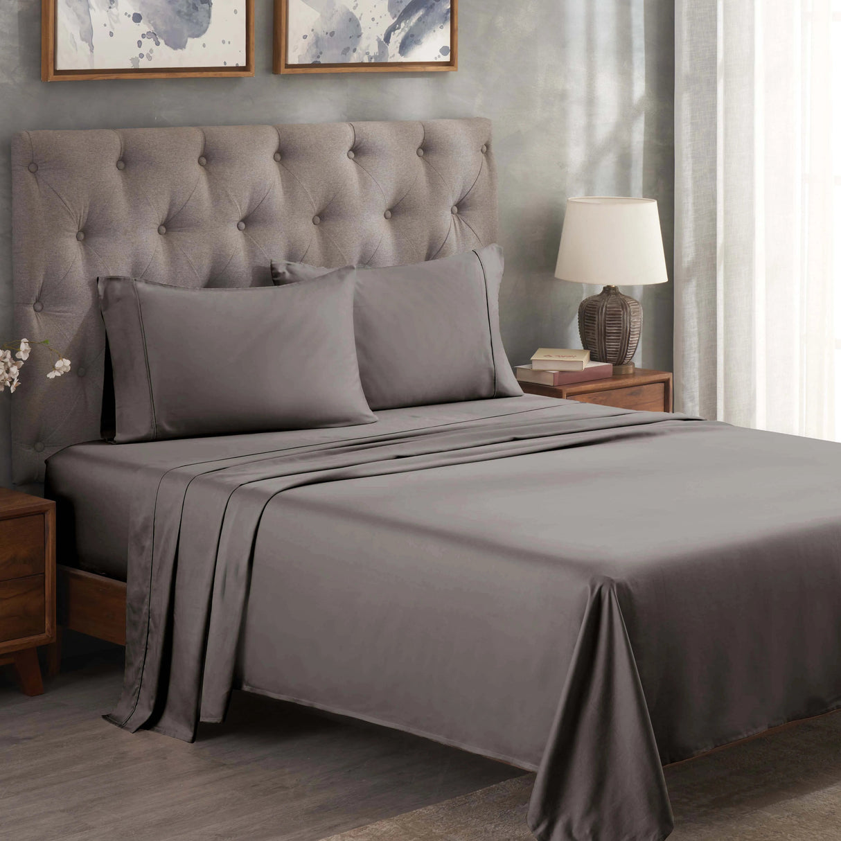 Egyptian Cotton 300 Thread Count Solid Deep Pocket Bed Sheet Set - Egyptian Cotton Sheet Set by Superior Brand