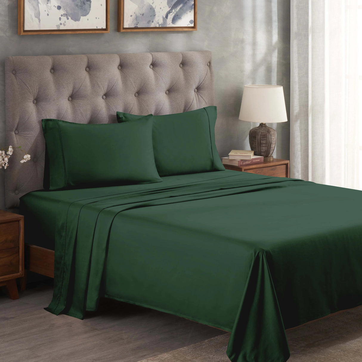 Egyptian Cotton 300 Thread Count Solid Deep Pocket Bed Sheet Set - Egyptian Cotton Sheet Set by Superior Brand
