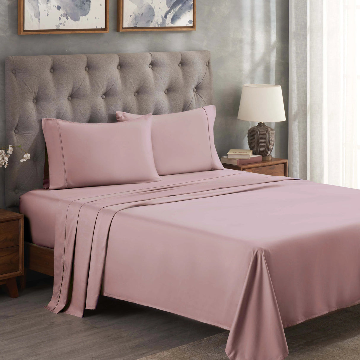 Egyptian Cotton 300 Thread Count Solid Deep Pocket Bed Sheet Set - Egyptian Cotton Sheet Set by Superior Brand
