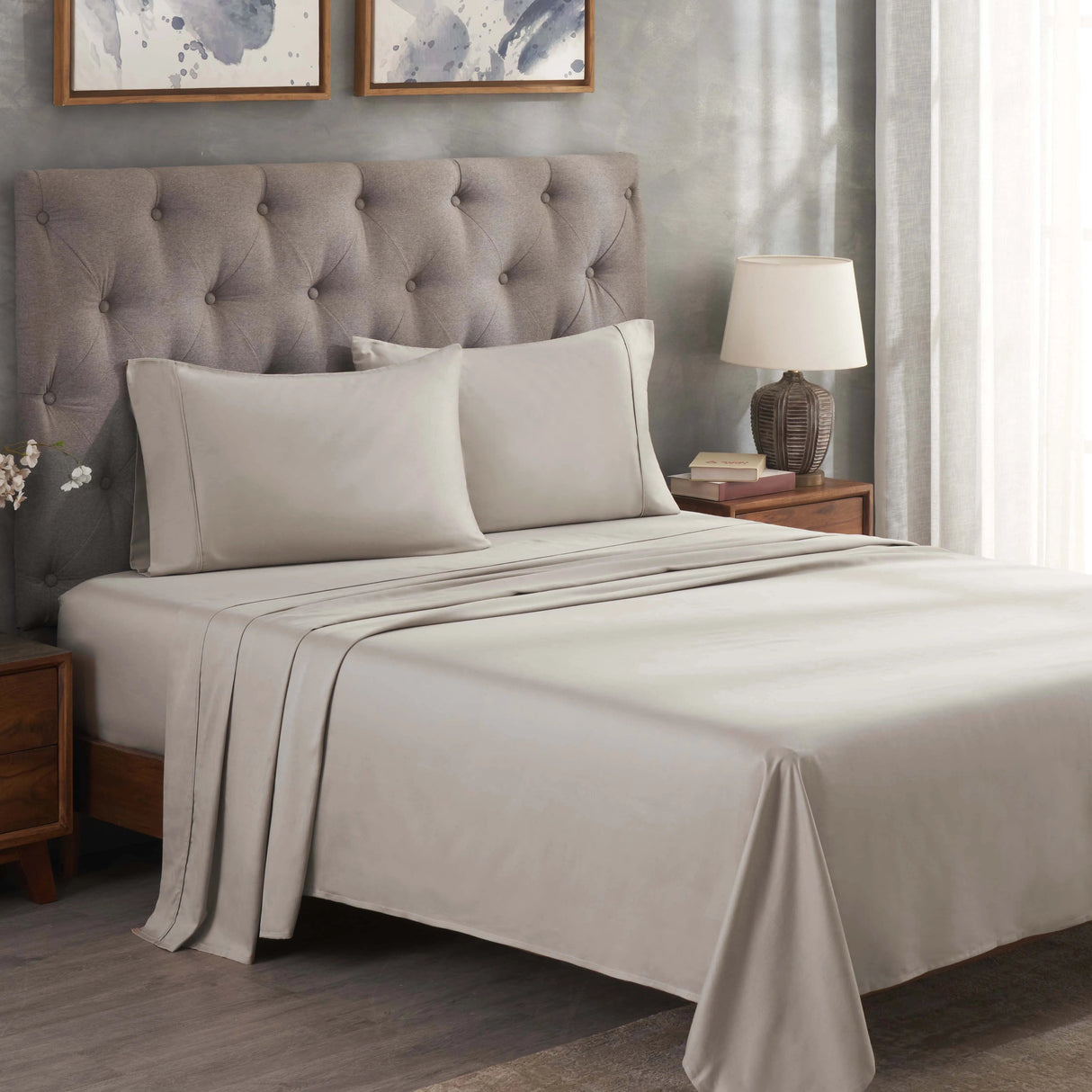 Egyptian Cotton 300 Thread Count Solid Deep Pocket Bed Sheet Set - Egyptian Cotton Sheet Set by Superior Brand