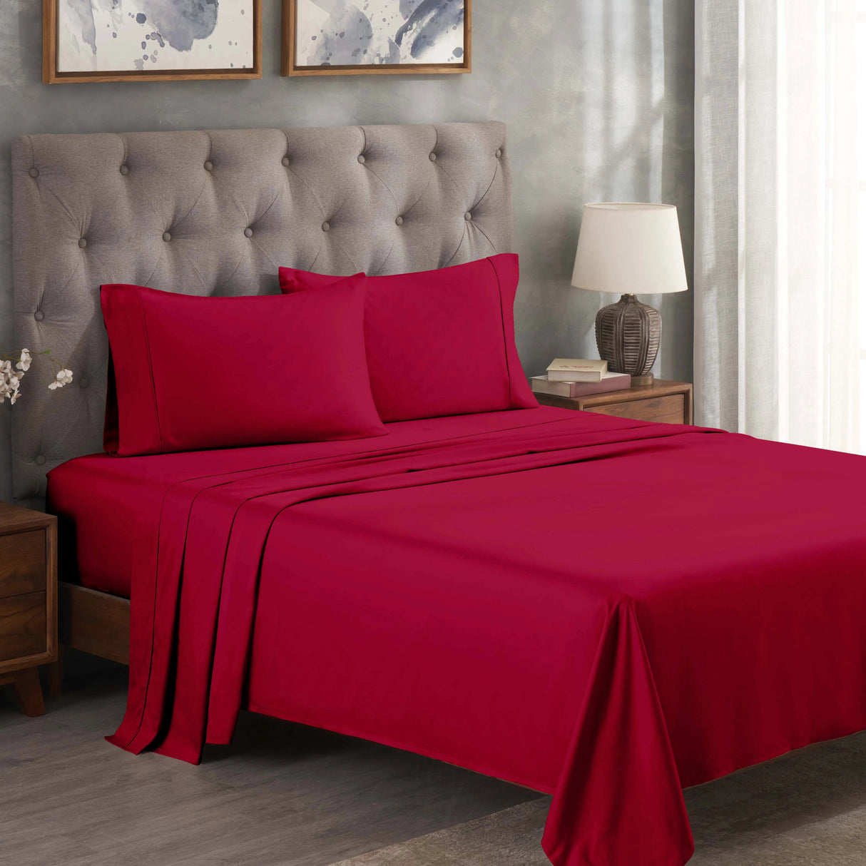 Egyptian Cotton 300 Thread Count Solid Deep Pocket Bed Sheet Set - Egyptian Cotton Sheet Set by Superior Brand