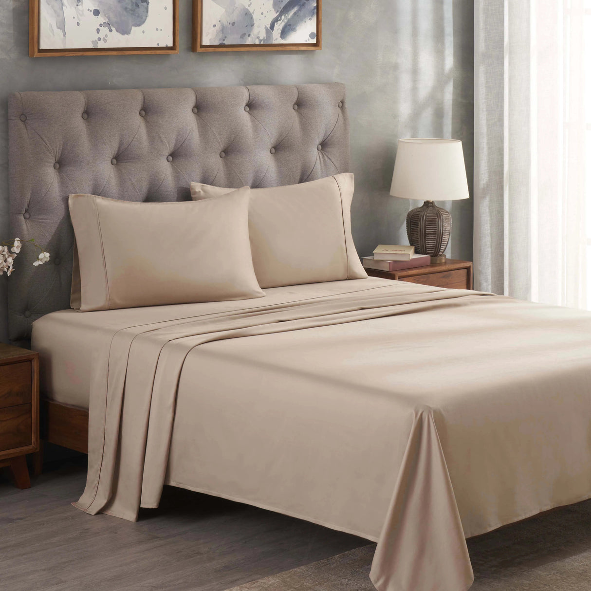 Egyptian Cotton 300 Thread Count Solid Deep Pocket Bed Sheet Set - Egyptian Cotton Sheet Set by Superior Brand