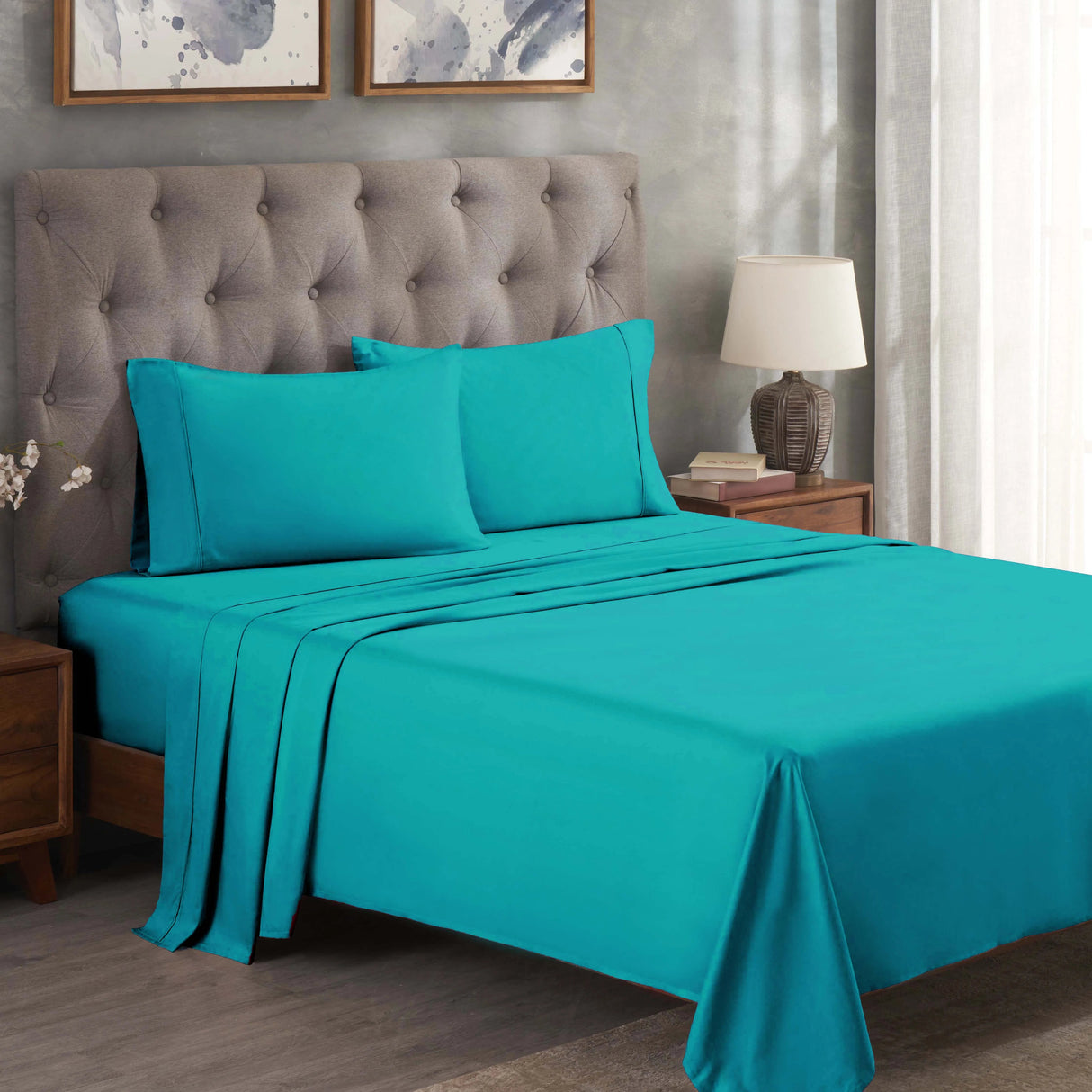 Egyptian Cotton 300 Thread Count Solid Deep Pocket Bed Sheet Set - Egyptian Cotton Sheet Set by Superior Brand