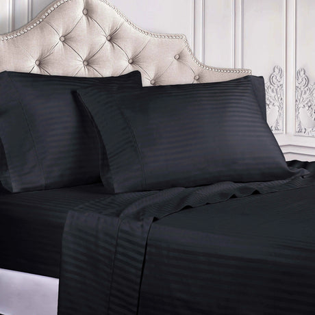 Egyptian Cotton 300 Thread Count Striped Deep Pocket Sheet Set - Egyptian Cotton Sheet Set by Superior Brand