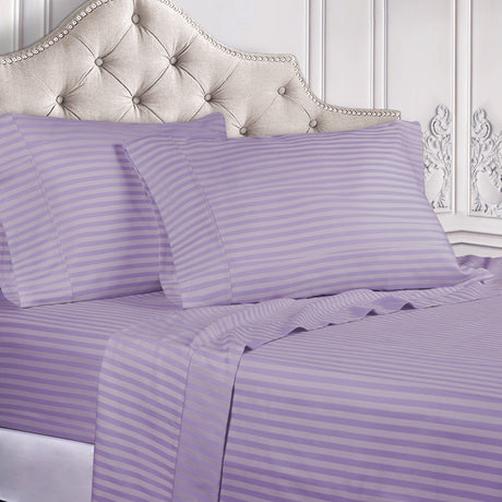 Egyptian Cotton 300 Thread Count Striped Deep Pocket Sheet Set - Egyptian Cotton Sheet Set by Superior Brand