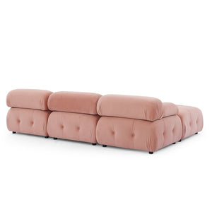 Modular Sectional Sofa, Button Tufted Design With Diy L-Shaped Layout, Reversible Ottoman