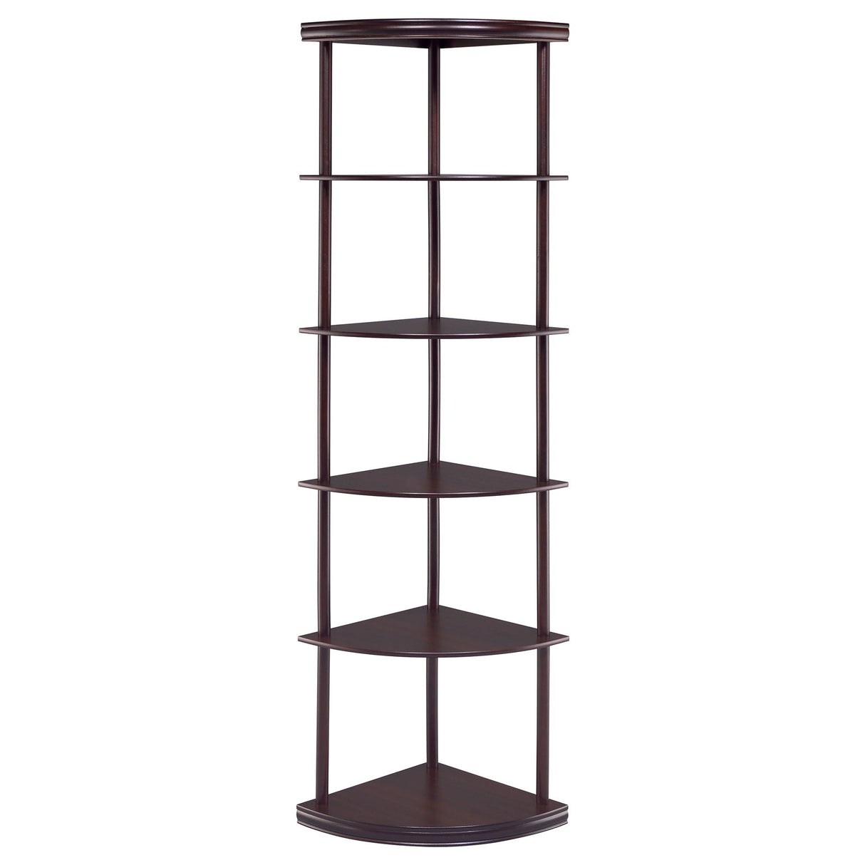 Bonwick 72-inch 5-shelf Corner Bookshelf Cappuccino