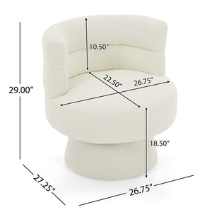 Swivel Accent Chair, 360° Rotating Design With Ergonomic Support
