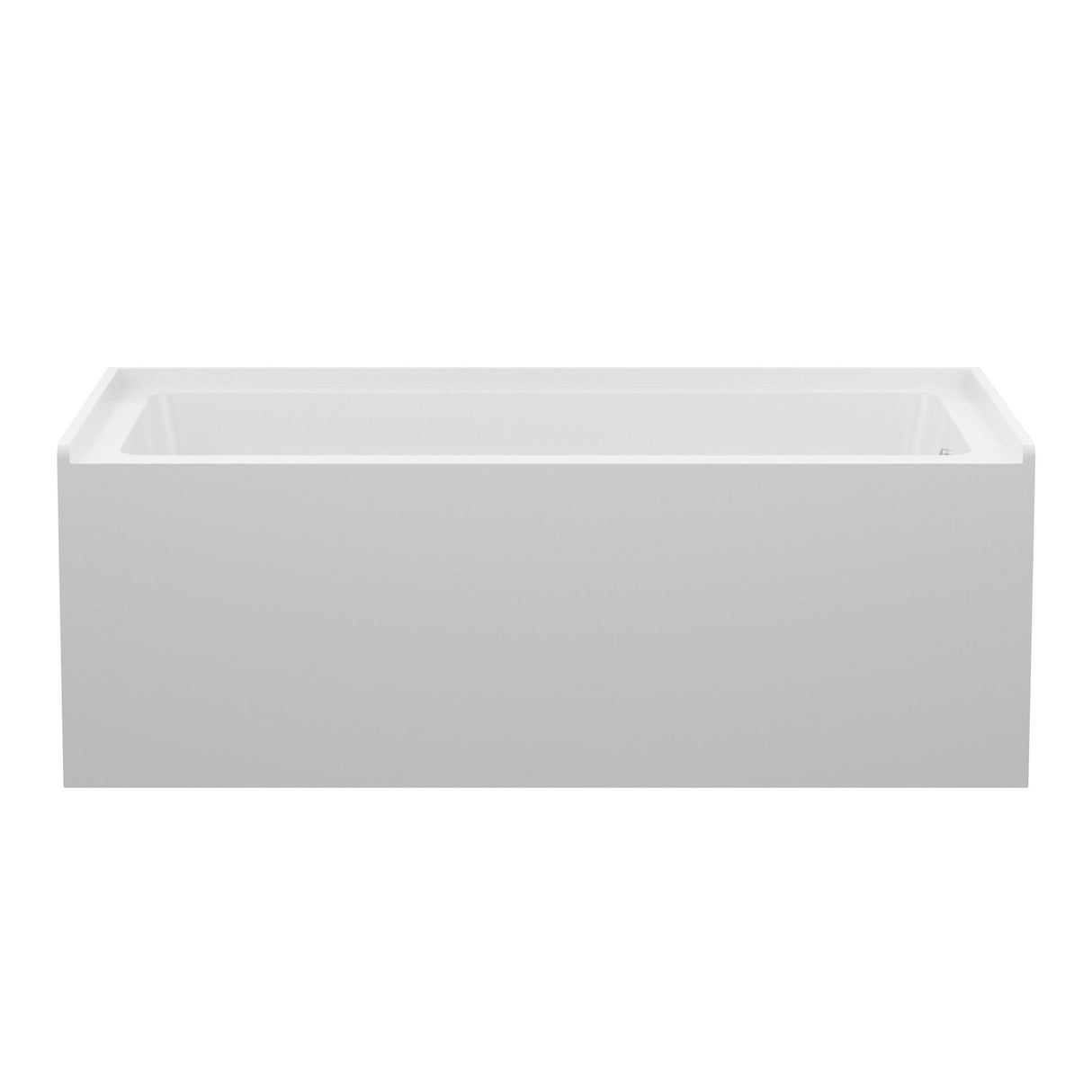 Alcove Soaking Bathtub With Skirt - Back-To-Wall Design - Glossy White