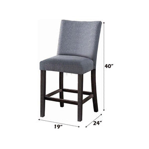 Yelena - Counter Height Chair (Set of 2) - Fabric & Weathered Espresso