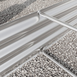 Raised Garden Bed Outdoor Oval Large Metal Planter Bed - Silver