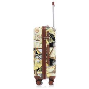 3-Piece PC Spinner Wheel Luggage Set with Printed Pattern