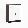 Freestanding Wooden Shoe Cabinet, 4 Tier Organizer With Drawer