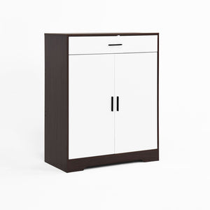 Freestanding Wooden Shoe Cabinet, 4 Tier Organizer With Drawer