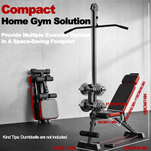 Multi-Functional Weight Bench with Pulley System and Adjustable Backrest