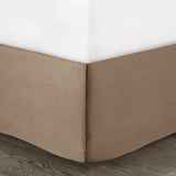 7 Piece Faux Suede Comforter Set Tan Cal King
