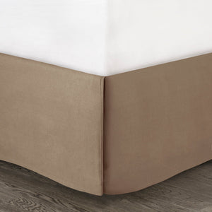 7 Piece Faux Suede Comforter Set Tan Cal King