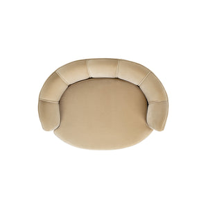 Clara 34.5" Scalloped Pet Sofa Bed, Medium, Fawn