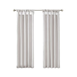 Twist Tab Lined Window Curtain Panel Silver 50x108"