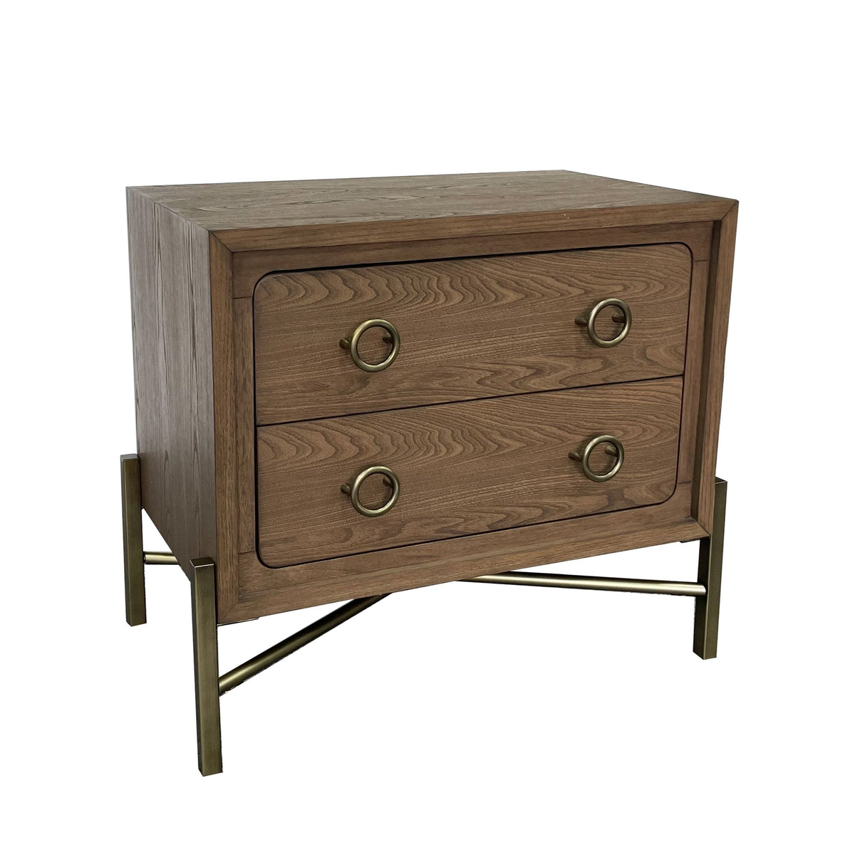 2 Drawer Nightstand with USB