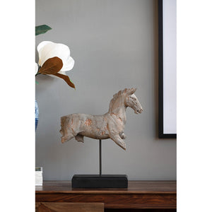 14x4.5x17' Antique Horse Statue On Stand