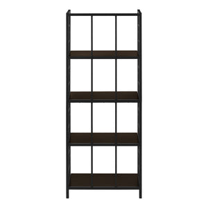 Bookshelf, Bookcase, Etagere, 4 Tier, For Office, Contemporary & Modern - Espresso