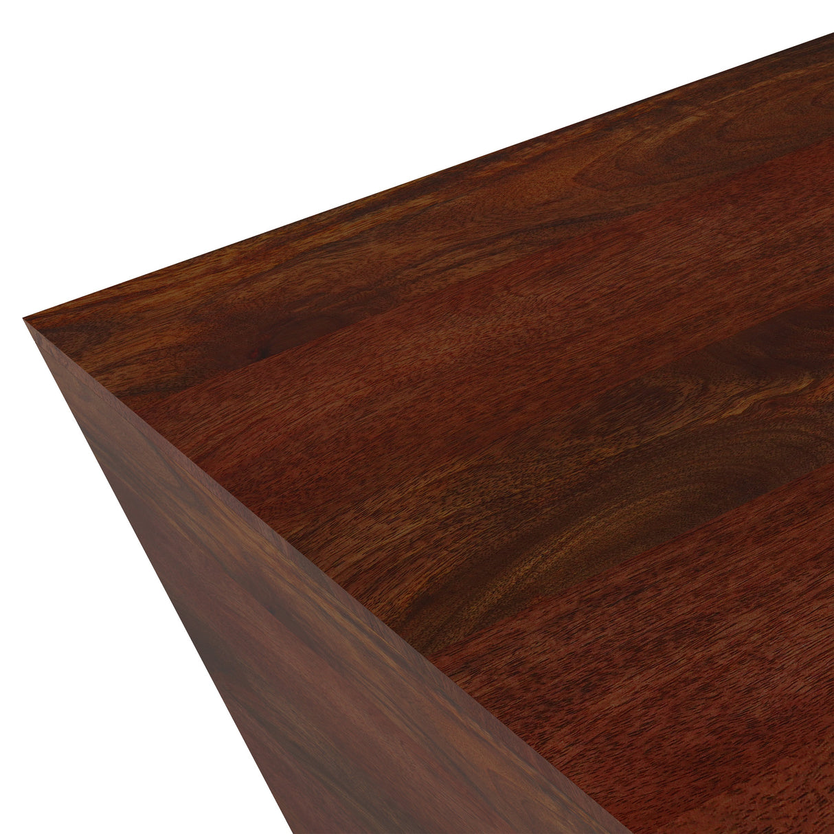 Abba Square Coffee Table - Cognac Brown