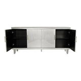 Champagne 4-Door Cabinet with Adjustable Shelves