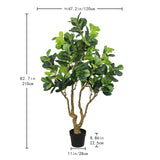 7FT Tall Artificial Banyan Tree Silk Plant – Large Faux Greenery