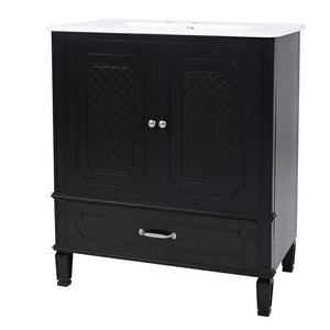 Bathroom Vanity With Sink, Soft Closing Door, Multi Functional Storage