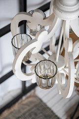 Farmhouse 6-Light Wood Chandelier Pendant Light Fixture