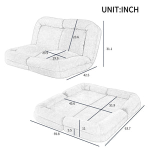 Convertible Fold-Out Single Sofa Bed