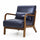 30.75''h mid century refined leatherette accent armchair with rubber wood frame - Tuesday Morning - Arm Chairs